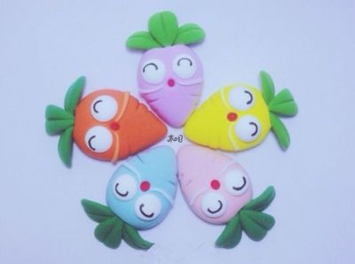 超轻粘土保卫萝卜冰箱贴的制作