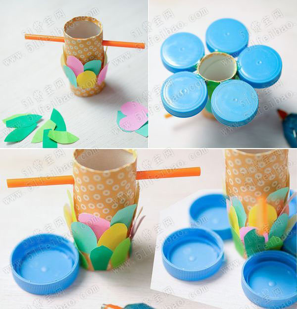 儿童科普小制作蝴蝶餵食器diy教程