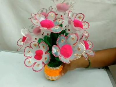 手工塑料花卉盆栽的制作图解