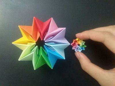 无限翻玩具组合折纸烟花