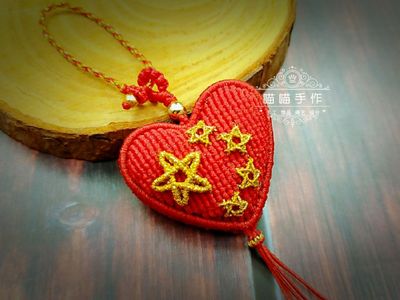 国庆手工饰物,我的中国心红色香囊挂饰DIY超详细教学