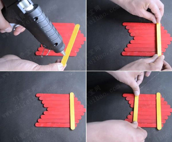 冰糕棍环保小妙用做棍棒相架教学