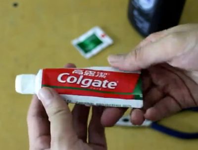 用完牙膏管DIY便携洗漱物品