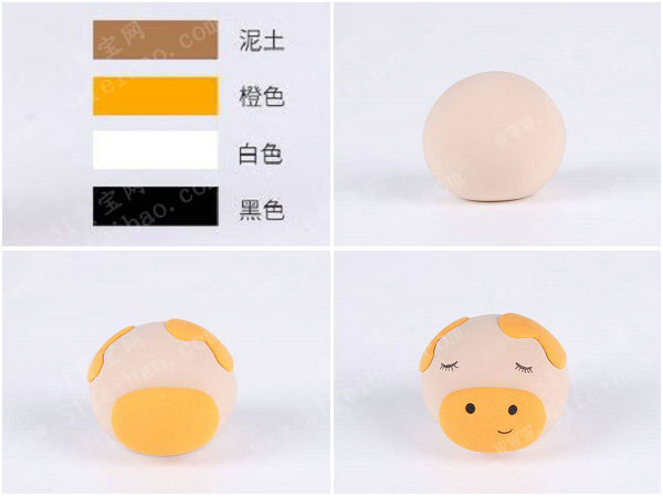 幼儿粘土手工教程,diy黏土小黄牛详解