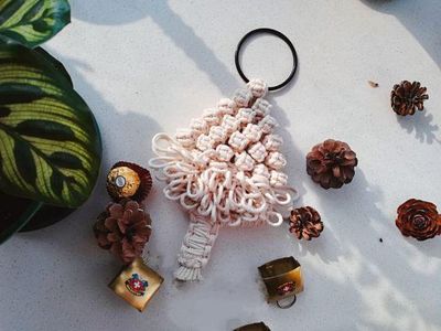 DIY绳子编织Macrame方糖圣诞树