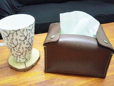 手工皮革工业风用品,DIY手缝皮革纸
