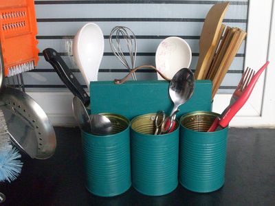 鐵罐頭盒DIY廚房餐具盒教程