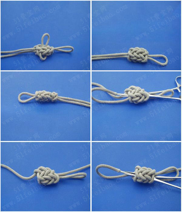 制作手工编绳教程,diy绳编扣头钥匙挂件