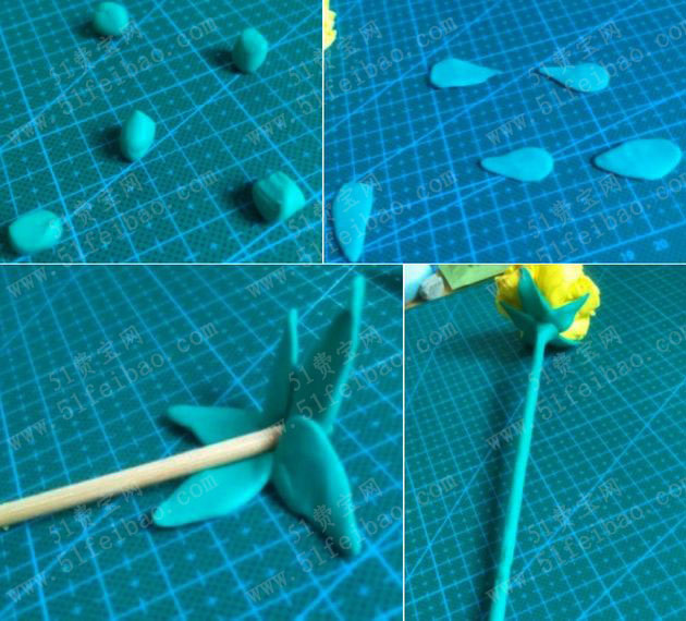 橡皮泥康乃馨母亲节礼物制作方法