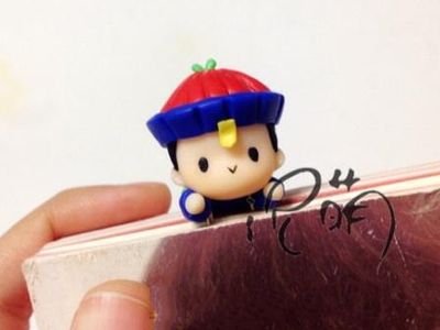 DIY立体软陶小僵尸书签
