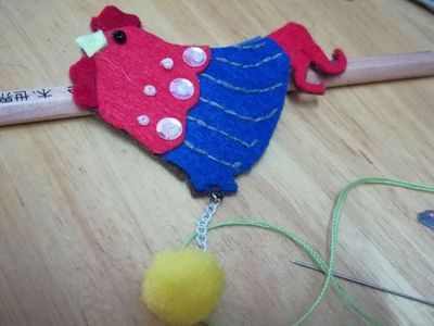 不织布手工小制作,DIY布艺威武雄鸡