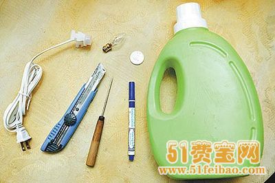 洗衣液瓶罐巧做家庭气氛台灯灯饰