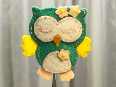 冬天的暖心作品,可爱的不织布猫头鹰D