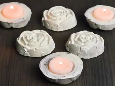 如何制作倒模水泥蜡烛台
