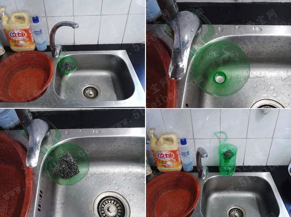 废弃雪碧瓶可乐瓶diy厨房洁具沥水器