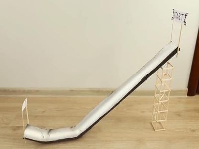 DIY薯片桶玩具车过山车赛道