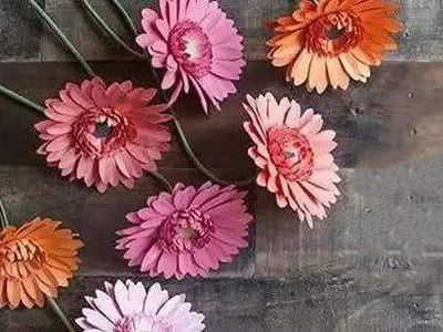 DIY纸艺花卉教程，怎样手工制作剪纸人造菊花