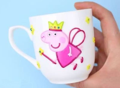 DIY小猪佩奇软陶马克杯