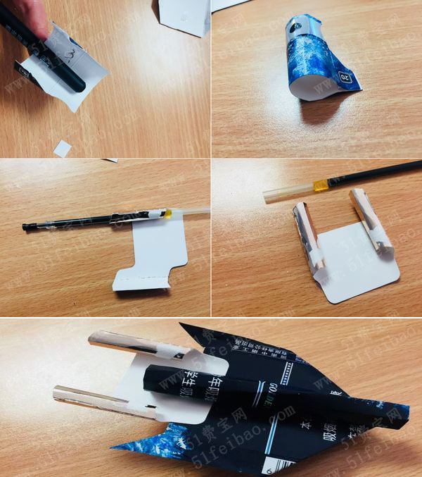 摺纸飞机:废烟盒diy航空战斗机 废物利用手工diy小制作 51费宝网