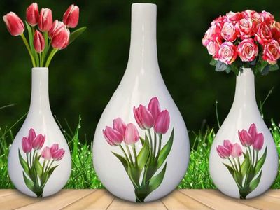 硬纸板DIY花瓶制作的方法图解教程