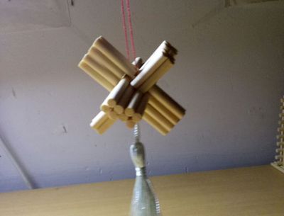 一次性筷子制作迷6柱你孔明锁挂件
