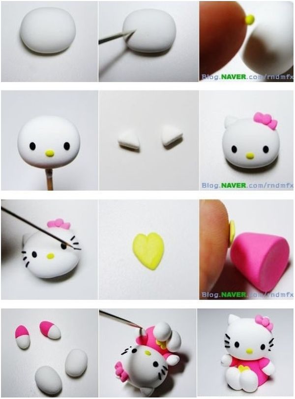 手工制作hello kitty玩偶,超详细hellokitty粘土人偶制作步骤