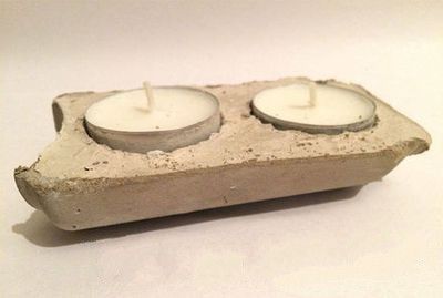 水泥装饰茶烛台DIY方法教程