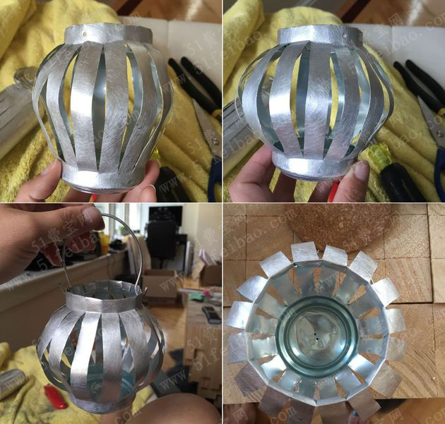 易拉罐小制作挂饰物中秋节灯笼的做法 - 废物利用手工