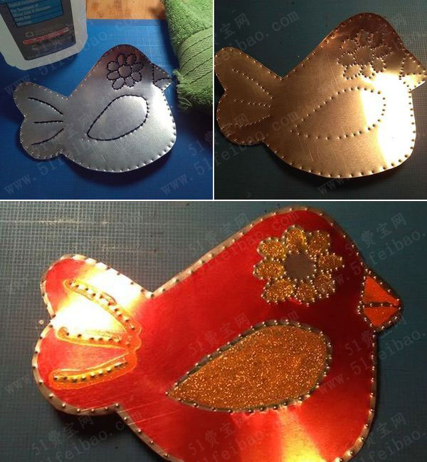 易拉罐diy独特的自制金属装饰画