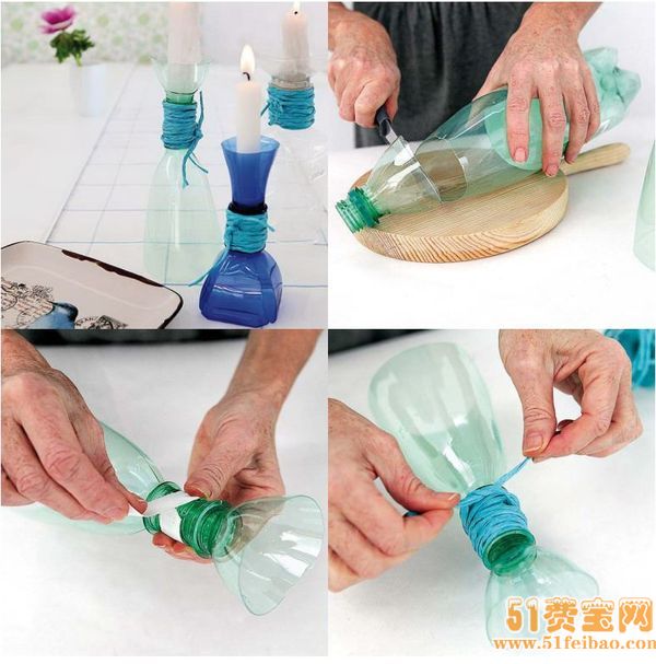 可乐瓶手工制作吊起花盆.