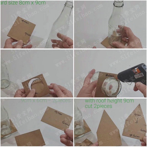 废物的利用方式，DIY微型童话屋冰雪小灯屋