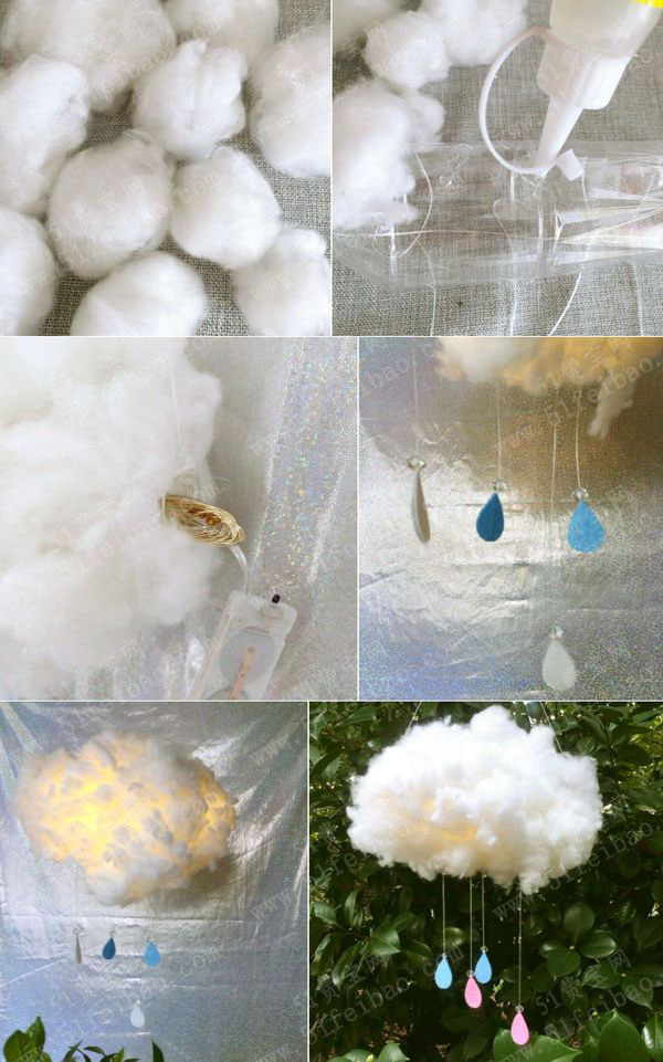 自制浪漫DIY云朵灯的制作方法- 废旧物品手工