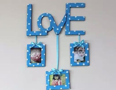 DIY LOVE儿童照片墙相框教程
