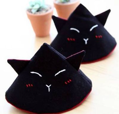 黑猫警长?diy黑色布艺烤箱手套制作教程