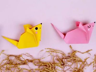 简单的鼠年主题手工制作,DIY折纸小