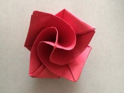 折纸钻石玫瑰的手工制作方法图解教程