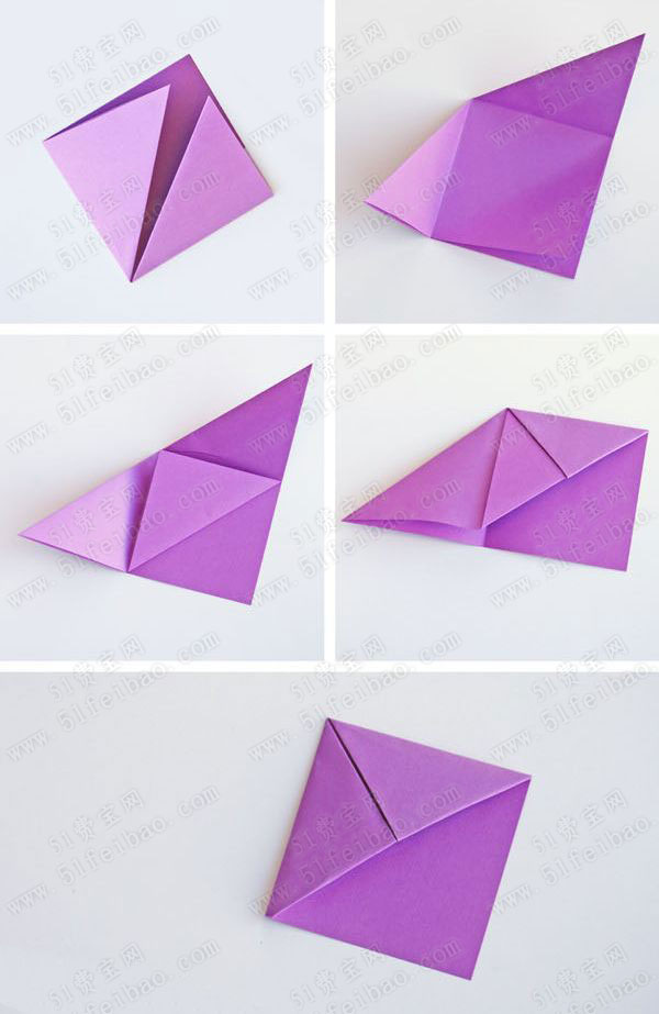 三角插外形小黄人折纸书签图解做法- 手工小制作- 51费宝网