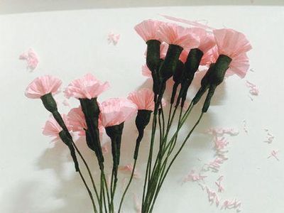 DIY皱纹纸满天星,手工制作纸艺美丽
