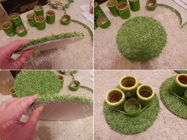 环保家生宝贝之diy森林草坪笔筒教程 - 废旧物品手工制作 - 51费宝网