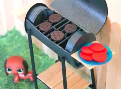 过家家玩具制作 DIY迷你烧烤炉