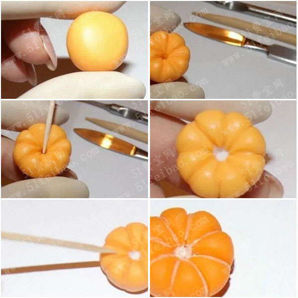 趣味陶艺手工，仿真水果橘子的制作过程