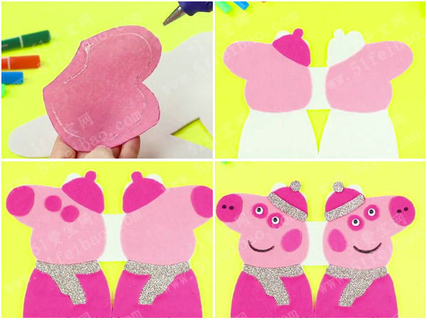 DIY创意小猪佩奇笔盒的方法图解教程
