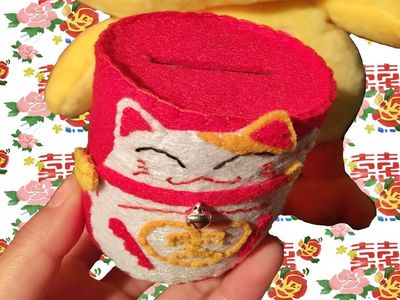 矿泉水瓶的利用DIY,制作招财猫存钱罐