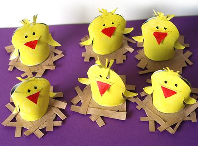小朋友DIY黄小鸡幼儿园作业作品