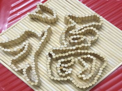 新年环保手工创意,用一次性筷子制作新年福字挂饰