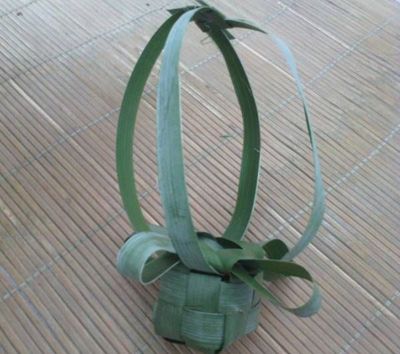 手编达人教你如何手工编织棕榈叶小箩筐