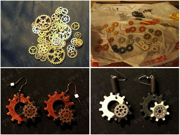 报废五金件DIY蒸汽朋克风格耳环及其它首饰