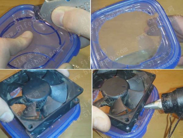 电脑cpu风扇制作diy空调扇教学