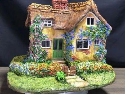创意粘土手工作品,微景观DIY房屋农