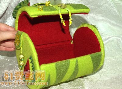 纸壳制作西瓜主题DIY首饰箱